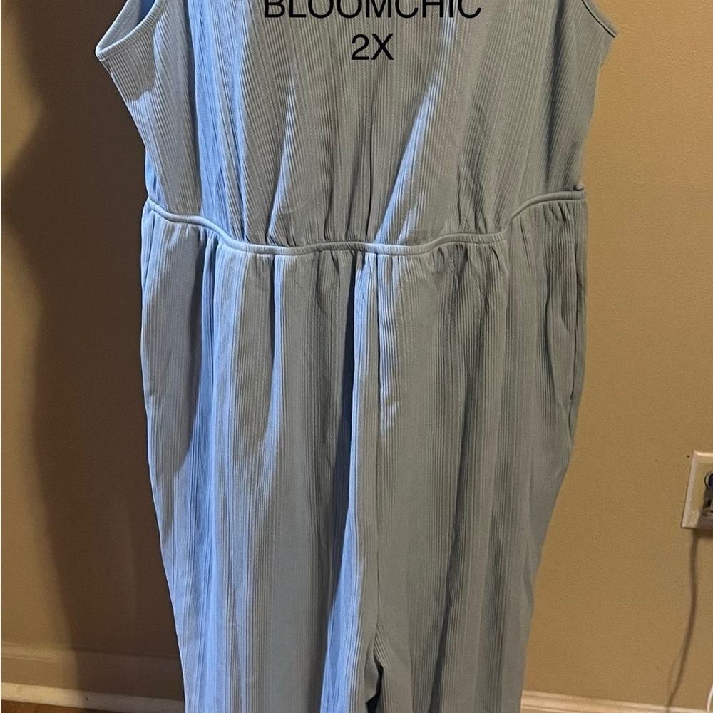 BloomChic Sky Blue Sleeveless Jumpsuit